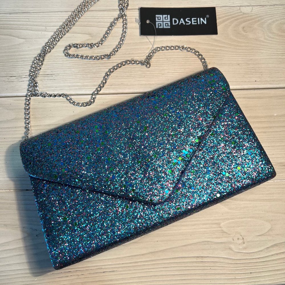 SALE 3/$20**Dasein Midnight Blue Glitter Bag